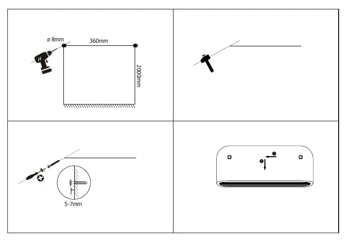 Wall mounting installation diagram