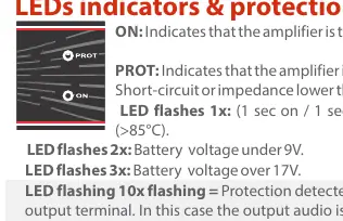 LED indicators and protection system