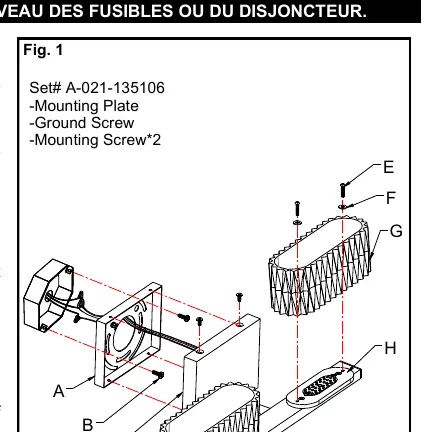 Mounting the fixture (Fig. 1)