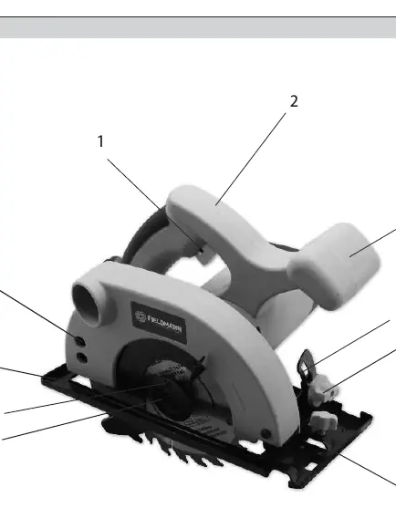 Parts diagram of the circular saw