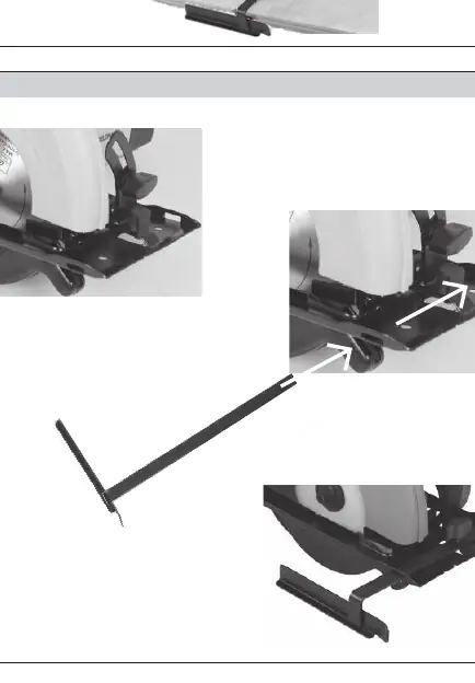 Attaching the parallel guide