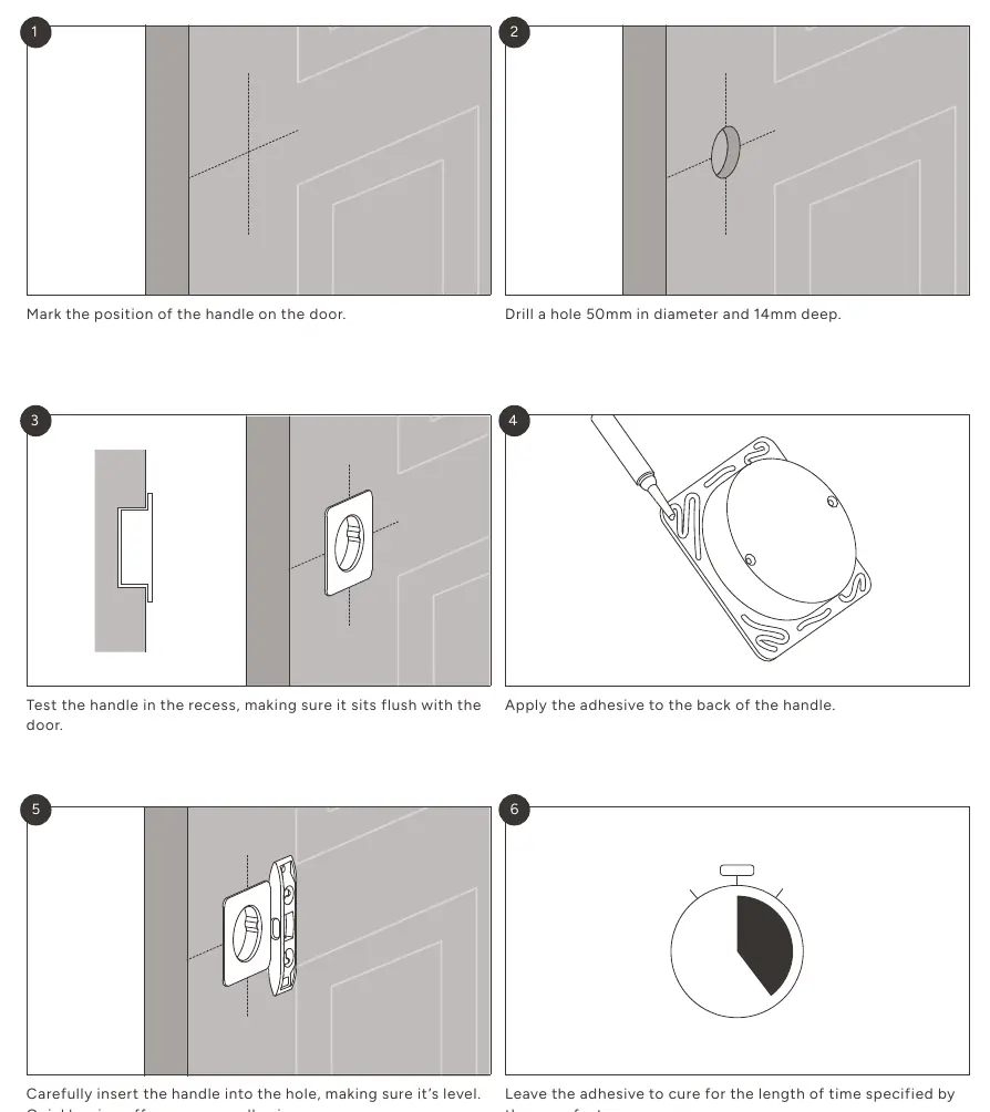 Small pull handle installation steps