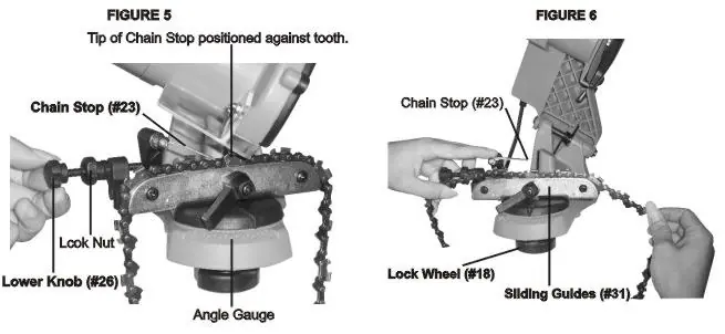 Positioning the chain