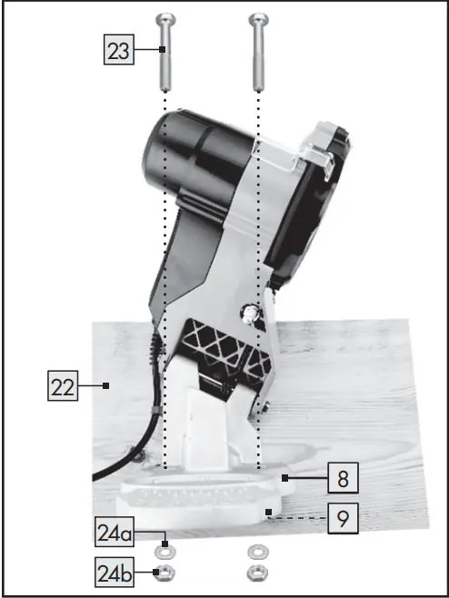 Bench mounting assembly