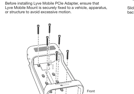 Mounting slots and guide pins
