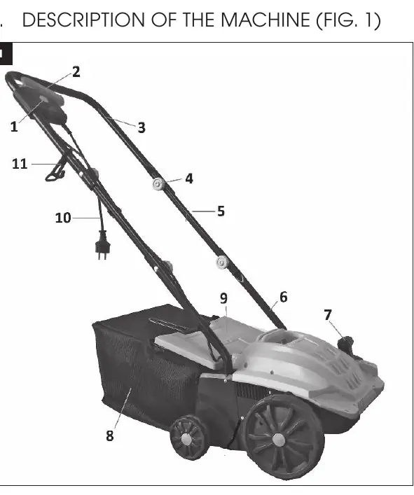 Main components of the scarifier