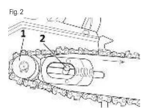 Installing the guide bar and chain