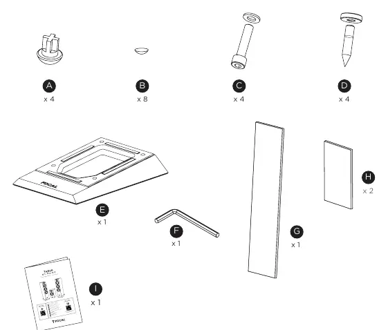 Parts list and assembly components