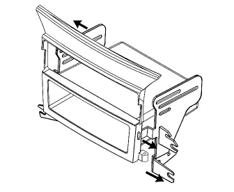Attaching the radio housing bracket to the radio housing.
