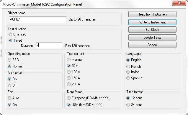 Configuration Panel
