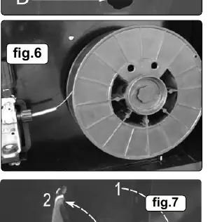 Wire feed mechanism (Fig 7)