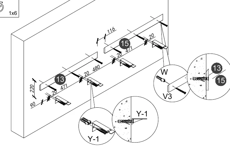 Wall mounting procedure