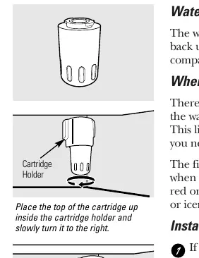 Water filter installation