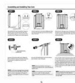 Assembly steps for the gate frame and spindle rods.
