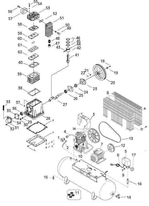 Component parts diagram