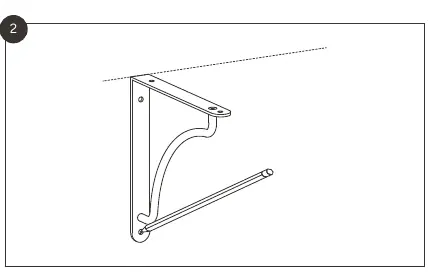 Step 2: Use the shelf bracket to mark the vertical hole positions.