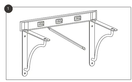 Step 1: Mark the horizontal shelf position.