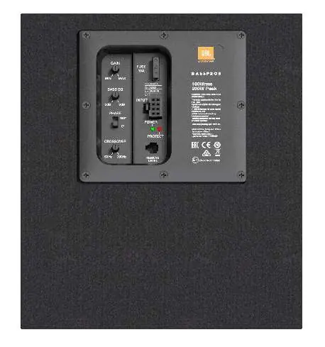 Rear panel connections and controls