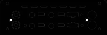 Amplifier connection panel layout