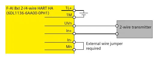 Wiring scheme for 2-wire transmitter