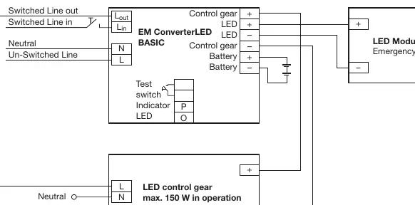Wiring diagram for maintained operation