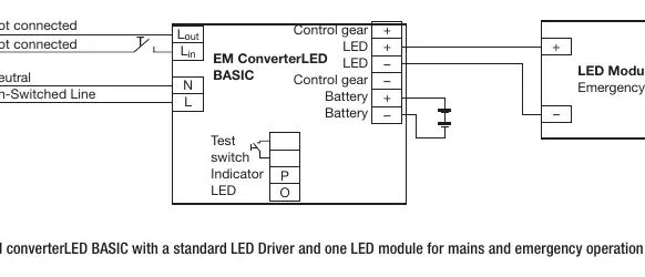 Wiring diagram for non-maintained operation