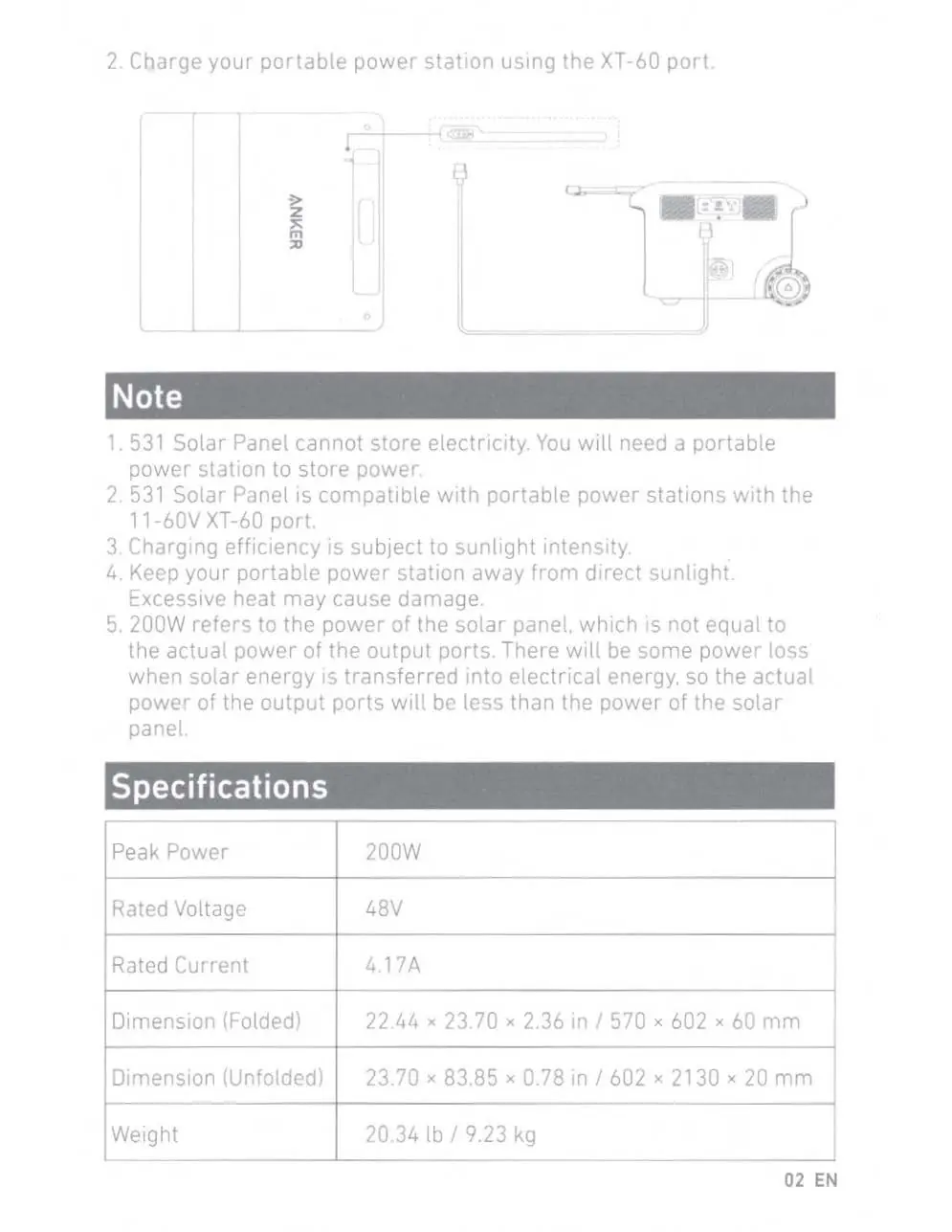 Connecting the solar panel to a portable power station