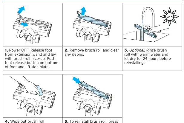 Brush roll maintenance.