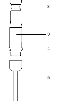 Parts diagram of the hand blender