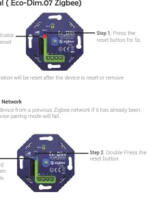 Factory reset and pairing procedure
