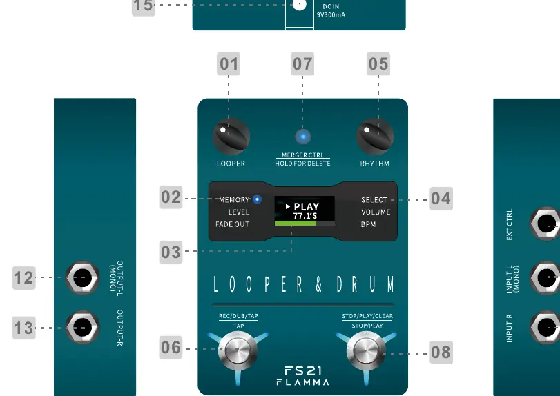 FS21 control layout and port identification