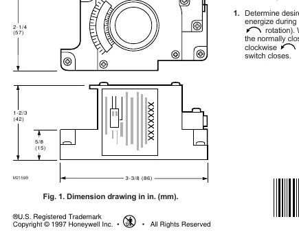 Dimension drawing of the 201052A/B Auxiliary Switch.