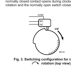 Switching configuration for clockwise rotation.