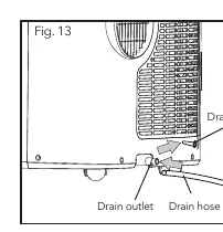 Continuous water drainage