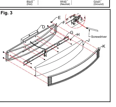 LED module replacement (Fig. 3)