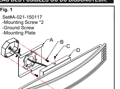 Mounting the fixture (Fig. 1)