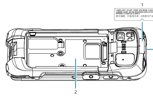 Scanner labeling and laser warning locations