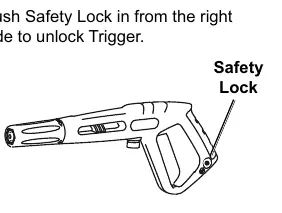 Spray gun safety lock mechanism.