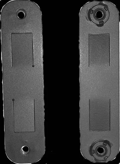 Track brackets front and back view