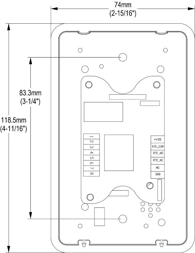 Mounting dimensions