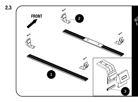 Step 2.3: Mounting legs to slats.