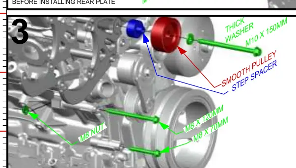 Smooth pulley installation.