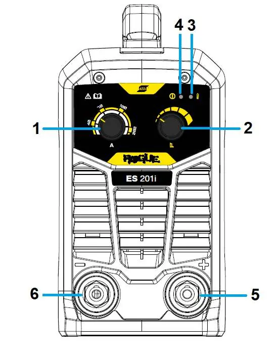 Setting panel controls and indicators