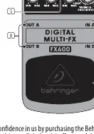 Control layout of the FX600 pedal