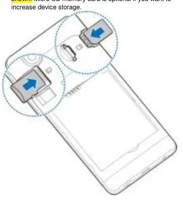 Installing SIM and microSDXC cards