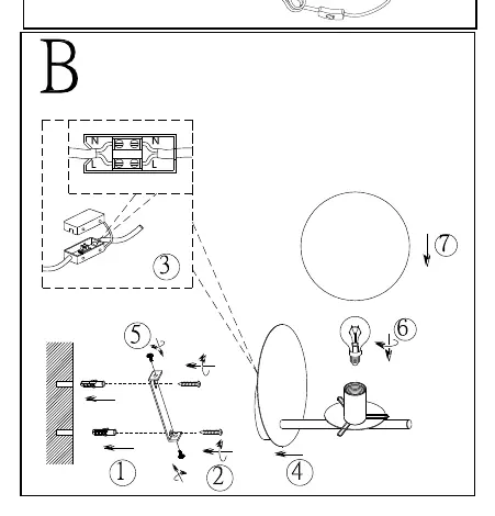 Method B: Hardwired installation steps