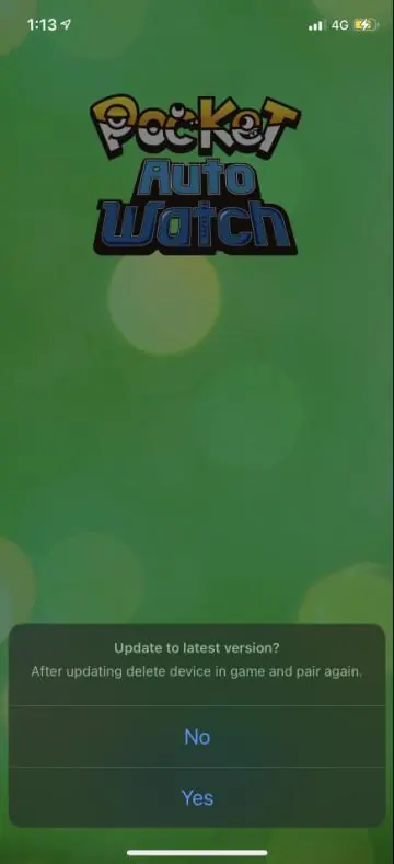 Update confirmation prompt