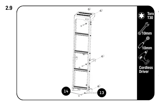 Mounting the ladder to the vehicle (Step 2.9)