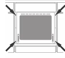 Securing the oven in the cabinet
