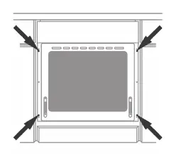 Securing the oven in the cabinet